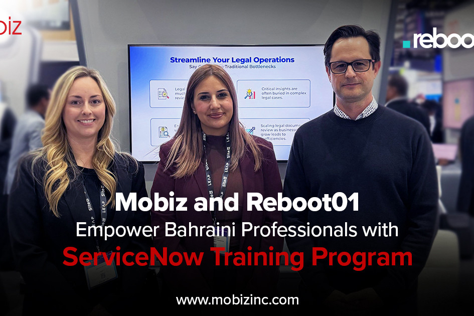 Yanal Jallad, Britney Jackson, and Yasmina Abuhendi at the Mobiz IT and Reboot01 partnership announcement event.